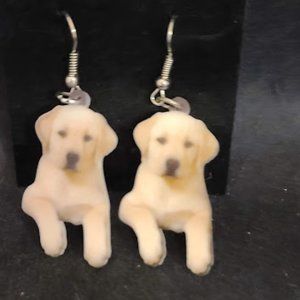 Labs puppy earrings